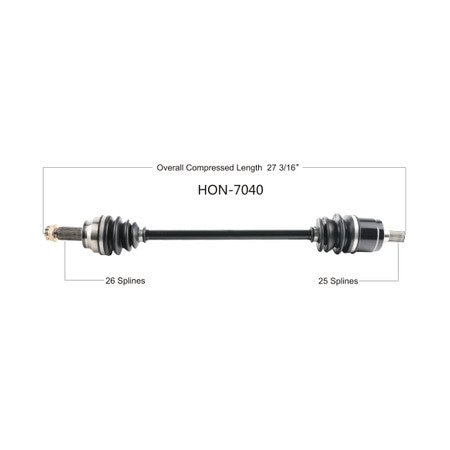 Wide Open OE Replacement CV Axle for HONDA REAR LEFT PIONEER 700 15-16 HON-7040